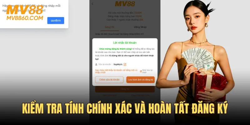 Kiểm tra tính chính xác để hoàn tất quy trình